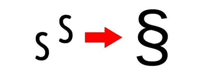 El signo de sección 1 El signo de sección 1